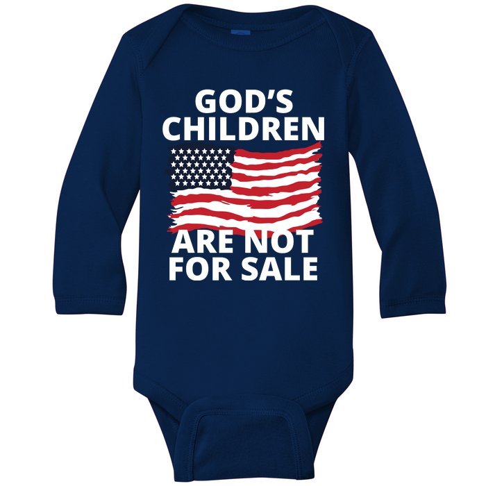 Gods Children Are Not For Sale Awareness Baby Long Sleeve Bodysuit