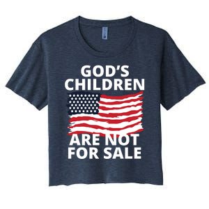 Gods Children Are Not For Sale Awareness Women's Crop Top Tee