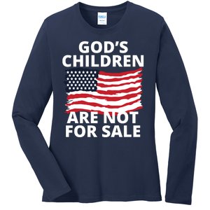 Gods Children Are Not For Sale Awareness Ladies Long Sleeve Shirt