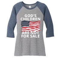 Gods Children Are Not For Sale Awareness Women's Tri-Blend 3/4-Sleeve Raglan Shirt