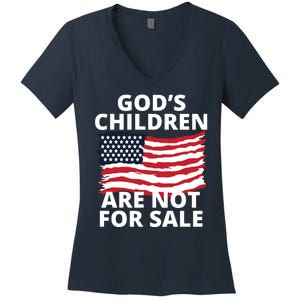 Gods Children Are Not For Sale Awareness Women's V-Neck T-Shirt