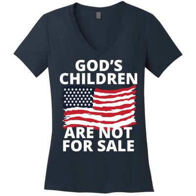 Gods Children Are Not For Sale Awareness Women's V-Neck T-Shirt