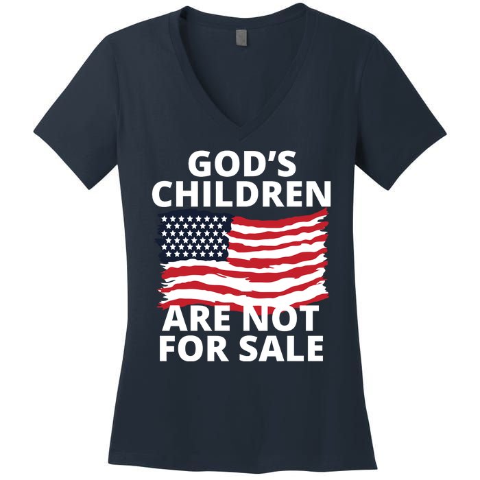 Gods Children Are Not For Sale Awareness Women's V-Neck T-Shirt