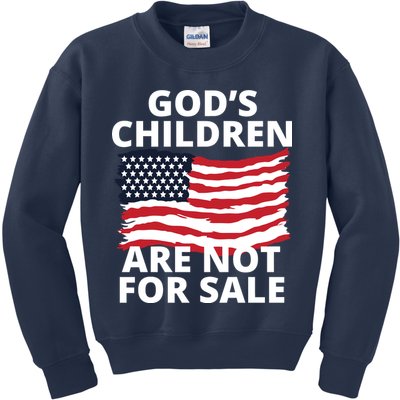 Gods Children Are Not For Sale Awareness Kids Sweatshirt