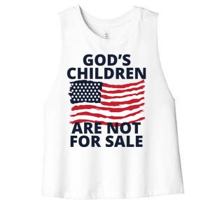 Gods Children Are Not For Sale Awareness Women's Racerback Cropped Tank