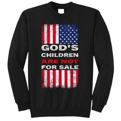 Gods Children Are Not For Sale American Flag Sweatshirt