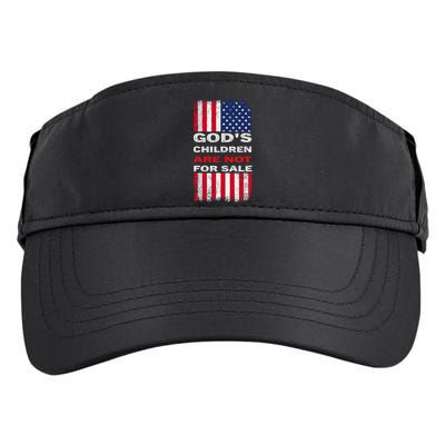 Gods Children Are Not For Sale American Flag Adult Drive Performance Visor