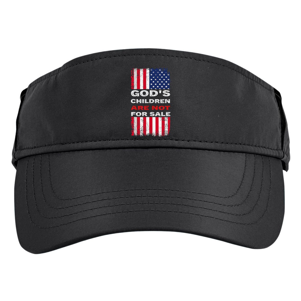 Gods Children Are Not For Sale American Flag Adult Drive Performance Visor