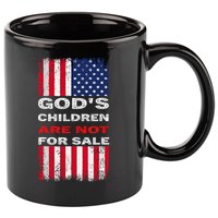 Gods Children Are Not For Sale American Flag 11oz C Handle Ceramic Mug