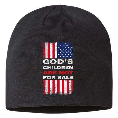 Gods Children Are Not For Sale American Flag Sustainable Beanie