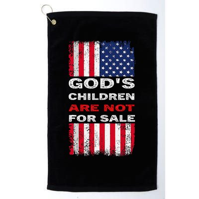 Gods Children Are Not For Sale American Flag Golf Towel