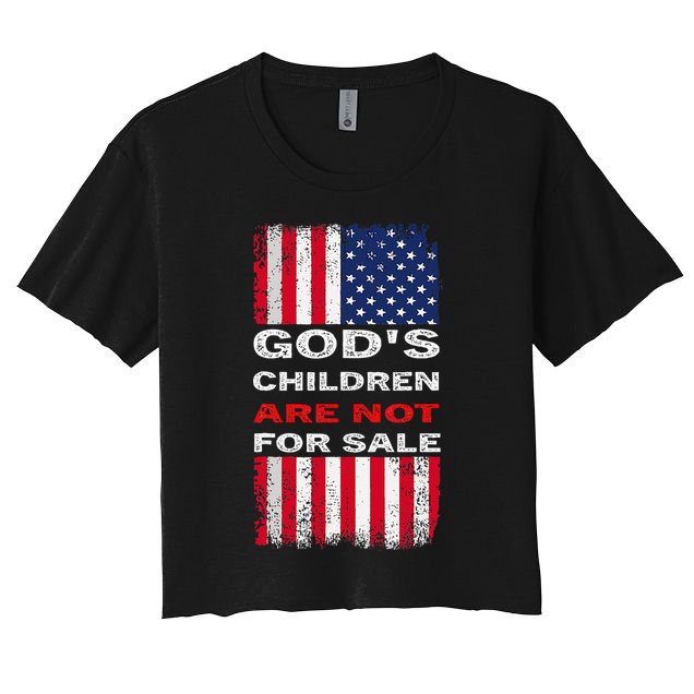 Gods Children Are Not For Sale American Flag Crop Top