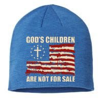 Gods Children Are Not For Sale Funny Quote Gods Children Sustainable Beanie