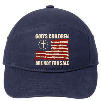 Gods Children Are Not For Sale Funny Quote Gods Children 7-Panel Snapback Hat