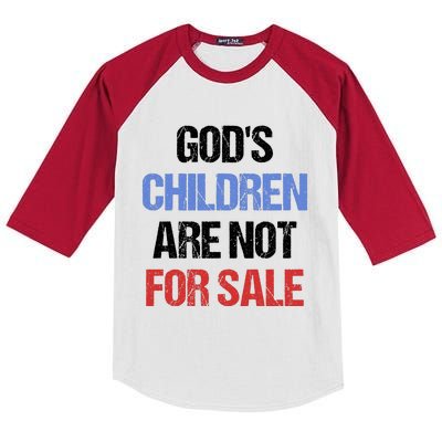 Gods Children Are Not For Sale Kids Colorblock Raglan Jersey