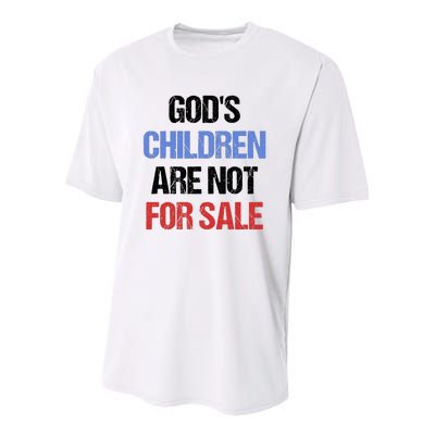 Gods Children Are Not For Sale Youth Performance Sprint T-Shirt