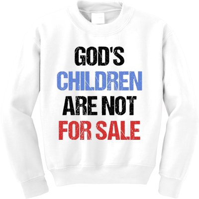 Gods Children Are Not For Sale Kids Sweatshirt