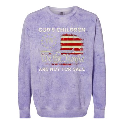 God's Children Are Not For Sale Embracing Sound of Freedom Colorblast Crewneck Sweatshirt