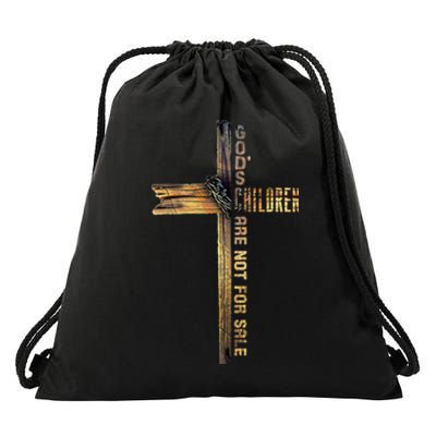 GodS Children Are Not For Sale Embracing Sound Of Freedom Drawstring Bag