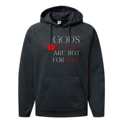 God's Children Are Not For Sale For Children Family Performance Fleece Hoodie