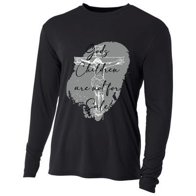 Gods Children Are Not For Sale Jesus Christ Christian Cooling Performance Long Sleeve Crew