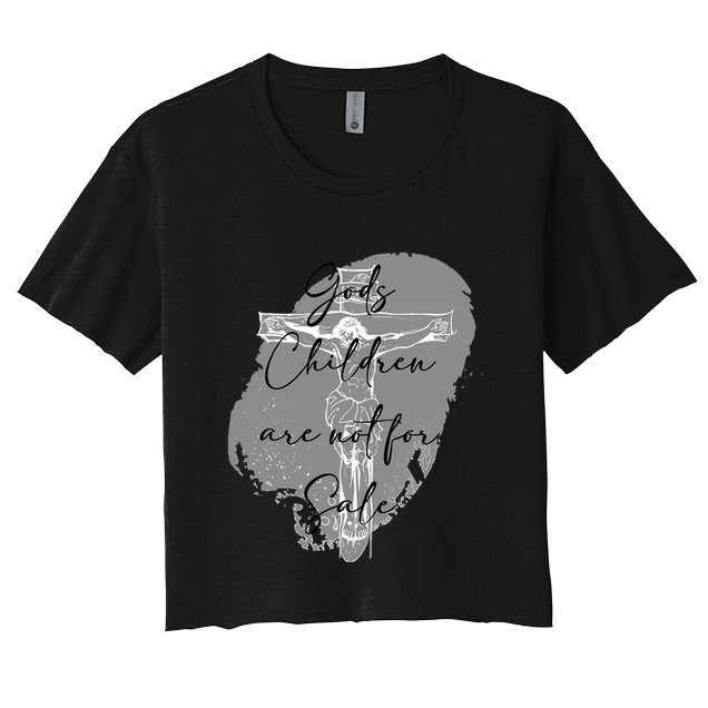 Gods Children Are Not For Sale Jesus Christ Christian Crop Top
