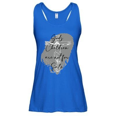 Gods Children Are Not For Sale Jesus Christ Christian Ladies Essential Flowy Tank