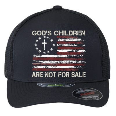 Gods Children Are Not For Sale Funny Quote God's Children Flexfit Unipanel Trucker Cap