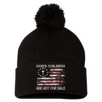 Gods Children Are Not For Sale Funny Quote God's Children Pom Pom 12in Knit Beanie