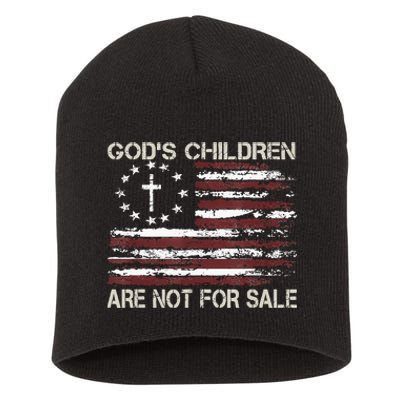 Gods Children Are Not For Sale Funny Quote God's Children Short Acrylic Beanie