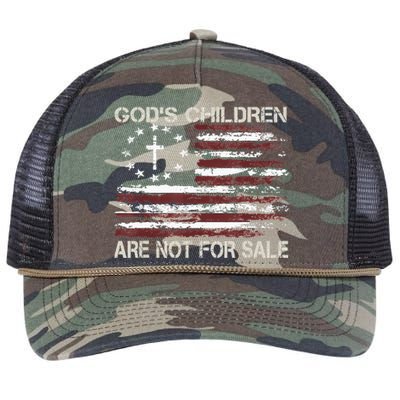 Gods Children Are Not For Sale Funny Quote God's Children Retro Rope Trucker Hat Cap