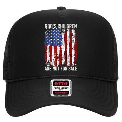 Gods Children Are Not For Sale Funny Quote Gods Children High Crown Mesh Back Trucker Hat