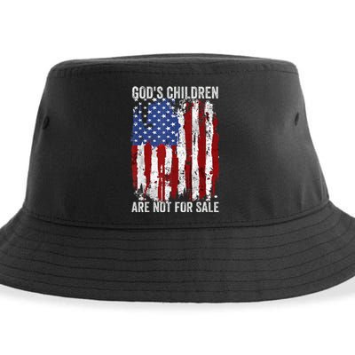 Gods Children Are Not For Sale Funny Quote Gods Children Sustainable Bucket Hat