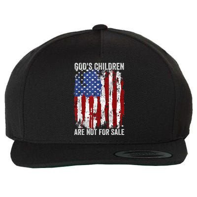 Gods Children Are Not For Sale Funny Quote Gods Children Wool Snapback Cap