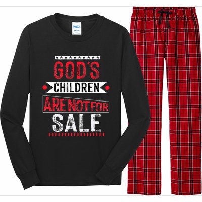 Gods Children Are Not For Sale Funny Long Sleeve Pajama Set