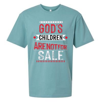 Gods Children Are Not For Sale Funny Sueded Cloud Jersey T-Shirt