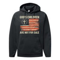 Gods Children Are Not For Sale Quote Gods Children Performance Fleece Hoodie