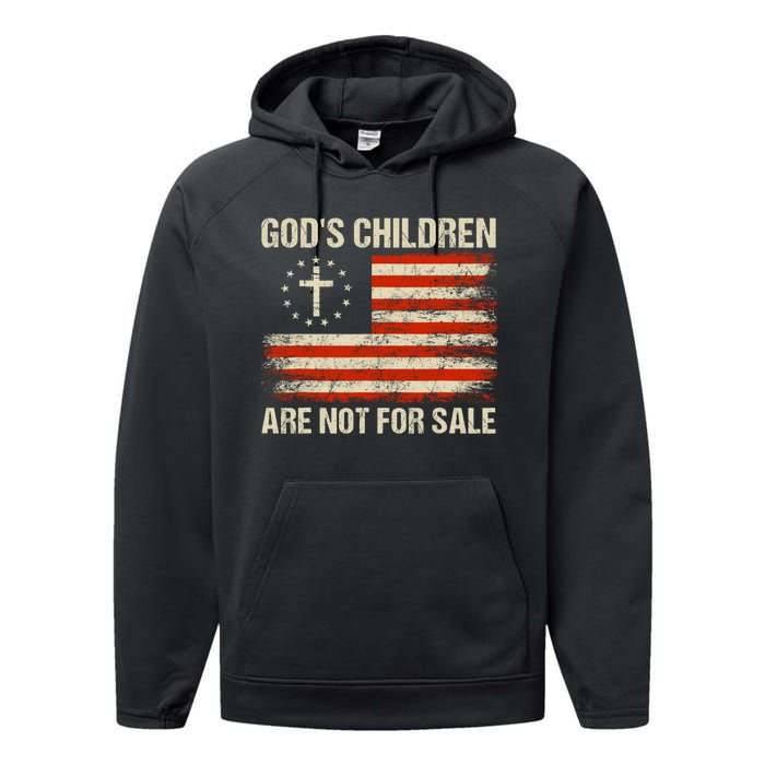 Gods Children Are Not For Sale Quote Gods Children Performance Fleece Hoodie