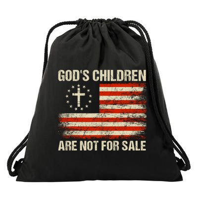 Gods Children Are Not For Sale Quote Gods Children Drawstring Bag