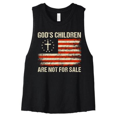 Gods Children Are Not For Sale Quote Gods Children Women's Racerback Cropped Tank