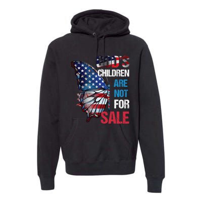 Gods Children Are Not For Sale Funny Political America Flag Premium Hoodie