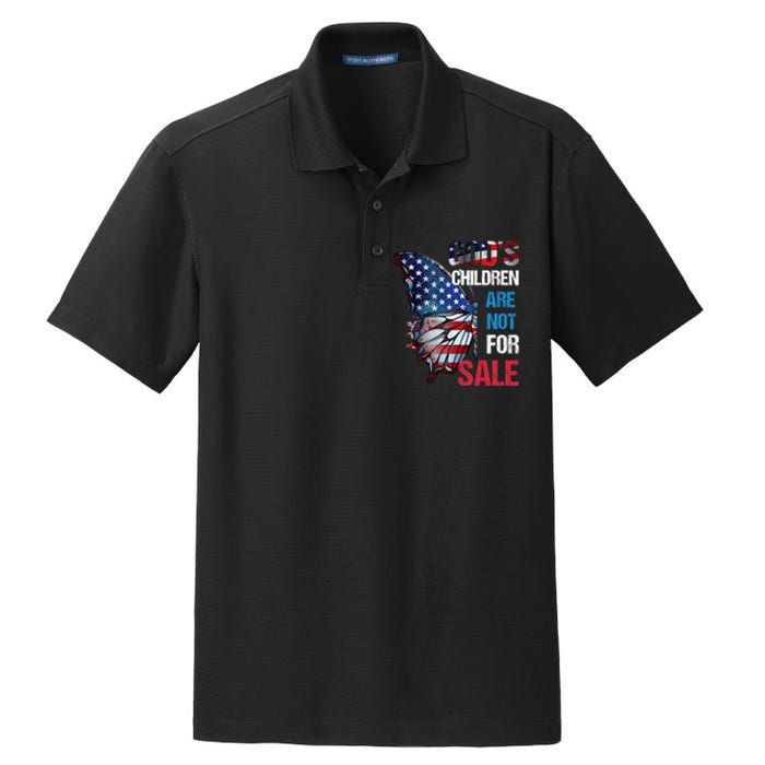 Gods Children Are Not For Sale Funny Political America Flag Dry Zone Grid Polo