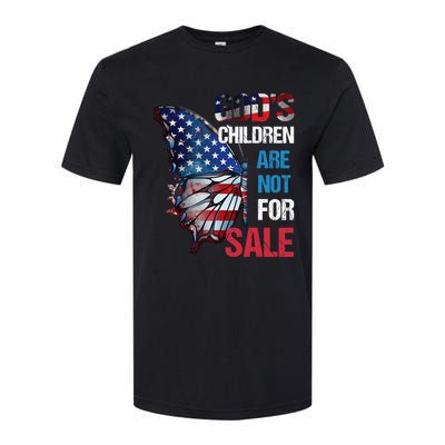 Gods Children Are Not For Sale Funny Political America Flag Softstyle® CVC T-Shirt