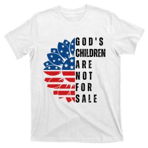 Gods Children Are Not For Sale Funny Sunflower T-Shirt