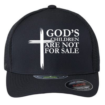 Gods Children Are Not For Sale Cross Flexfit Unipanel Trucker Cap