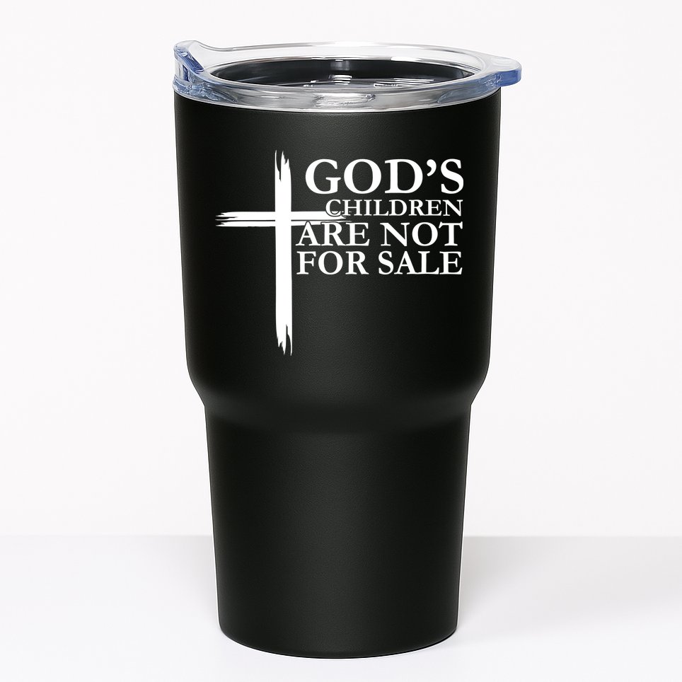 Gods Children Are Not For Sale Cross Tumbler