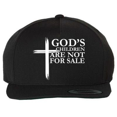 Gods Children Are Not For Sale Cross Wool Snapback Cap