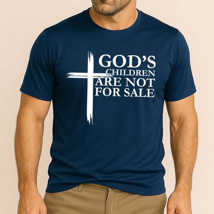 Gods Children Are Not For Sale Cross Cooling Performance Crew T-Shirt