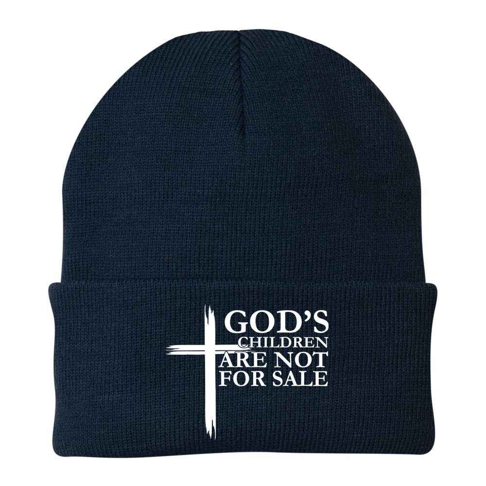 Gods Children Are Not For Sale Cross Beanie