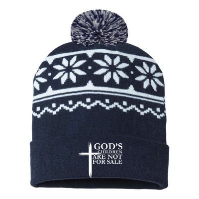 Gods Children Are Not For Sale Cross USA-Made Snowflake Beanie